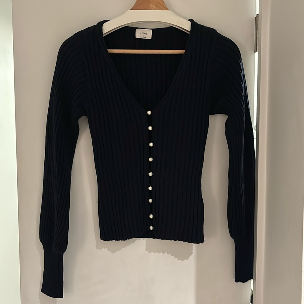 Wilfred pearl wool cardigan - Picture 2 of 4